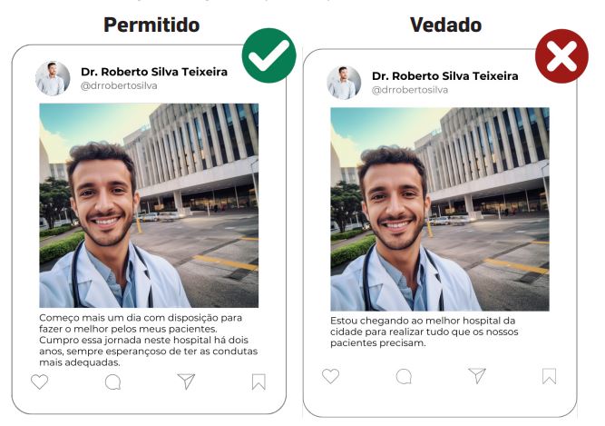 Exemplo de perfil  nas redes sociais do médico